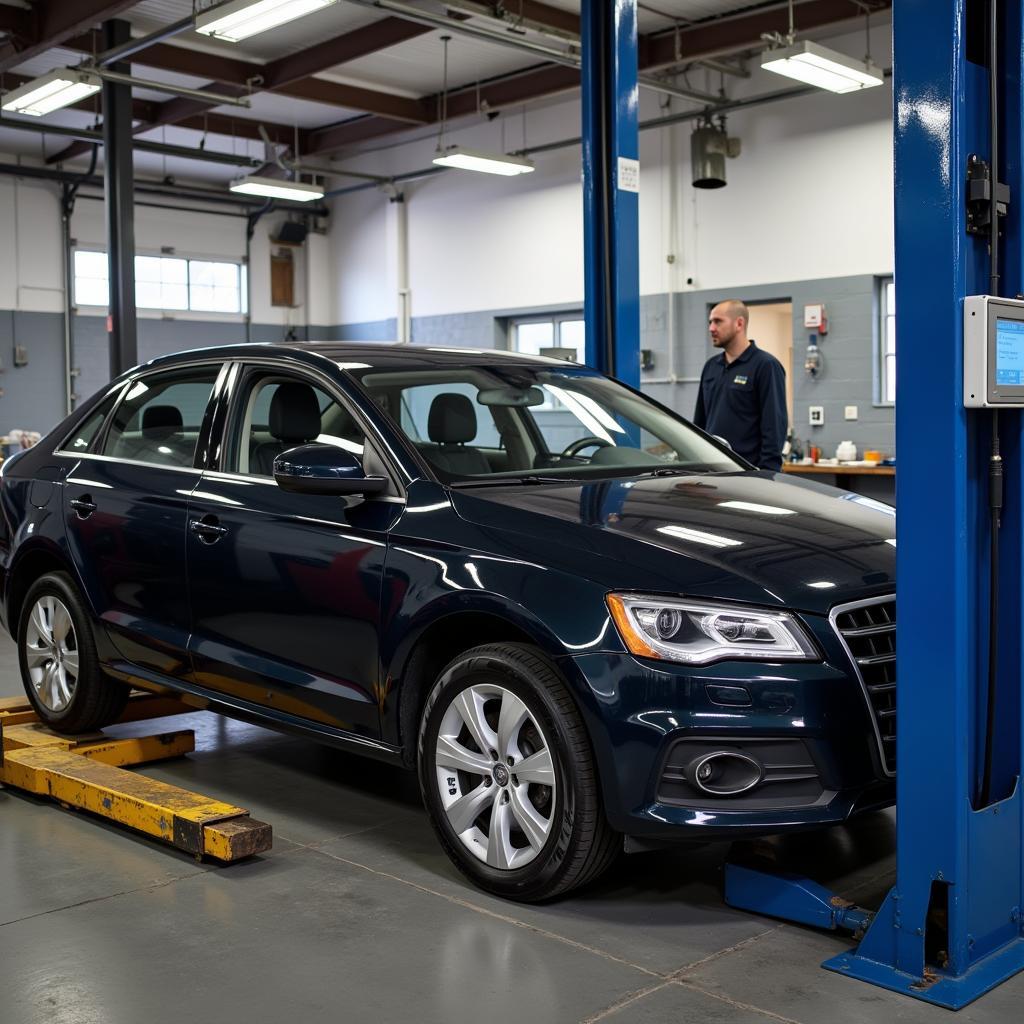 Vehicle Undergoing Emissions Testing