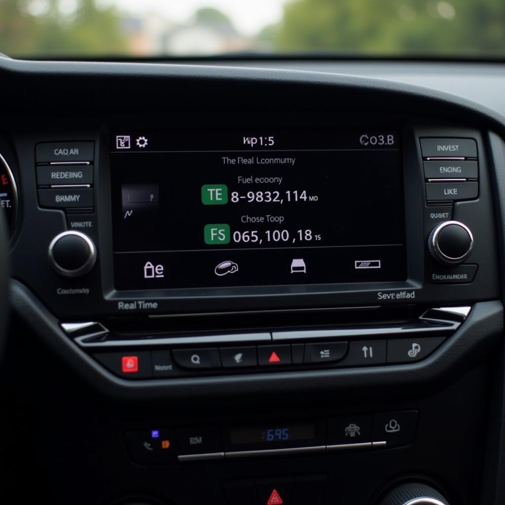 Car Radio Displaying Live Vehicle Data