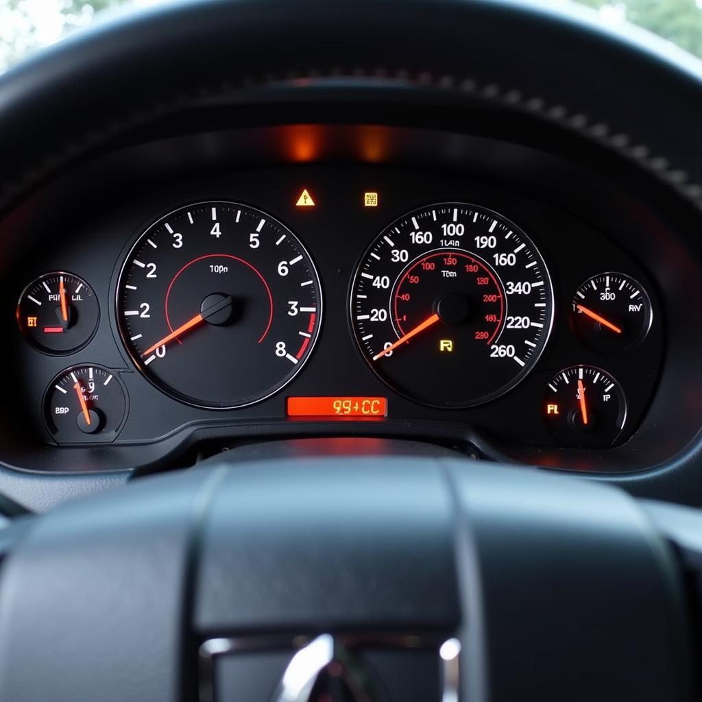 Dodge Caravan dashboard after repair