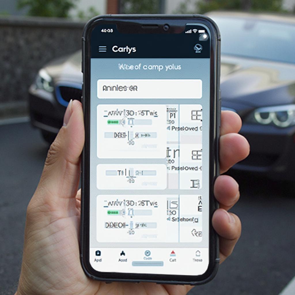 Carly app interface displaying coding options for a BMW