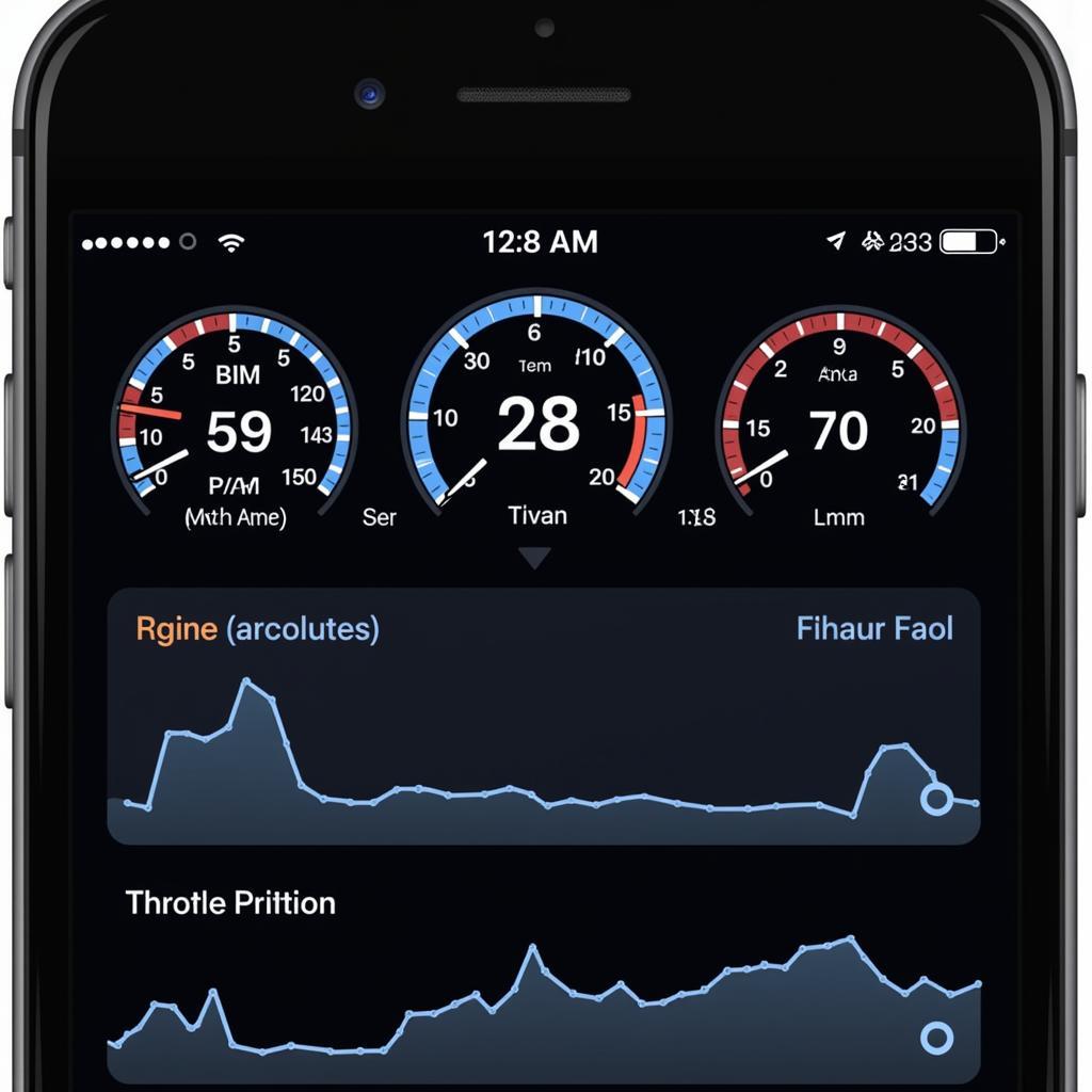 Carly app displaying live car data