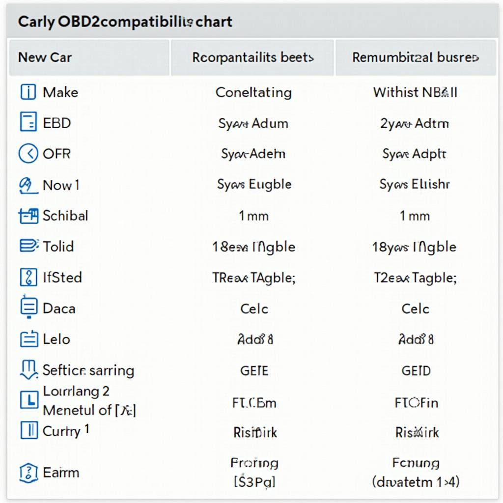 Carly OBD2 ELM327 Adapter Compatibility Chart