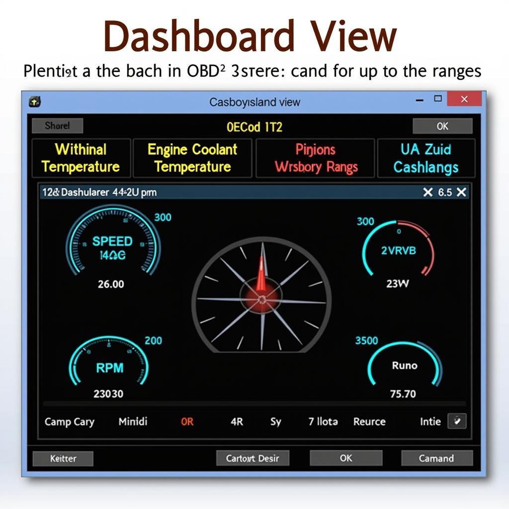 Carware OBD2 Scanner Dashboard View