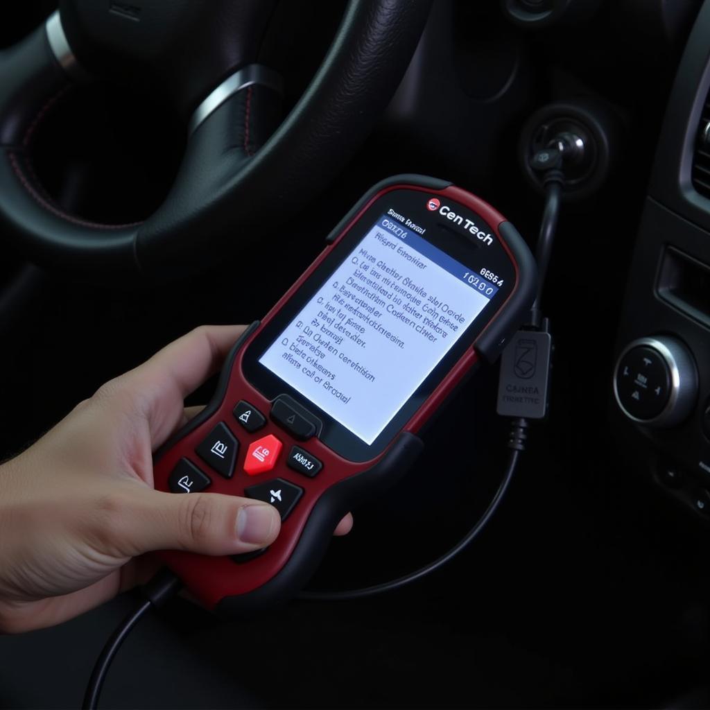 Cen Tech OBD2 60694 Scanner in Use