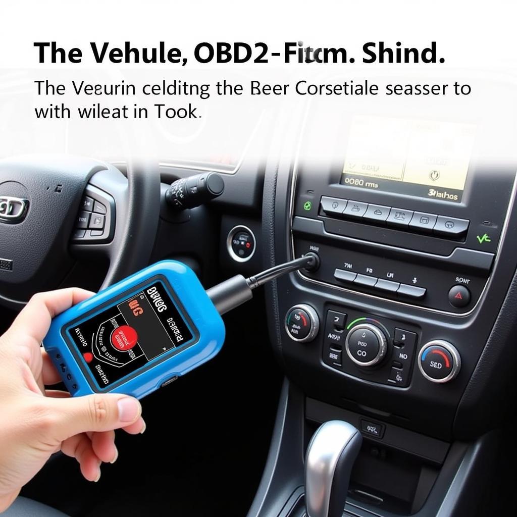 Cen-Tech OBD2 Scanner Connected to Car