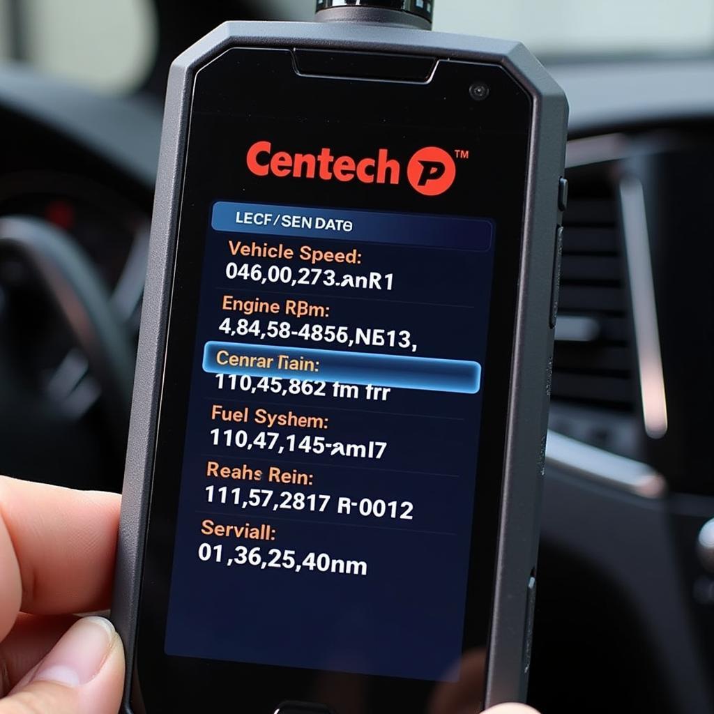 Centech OBD2 Freeze Frame Data Display