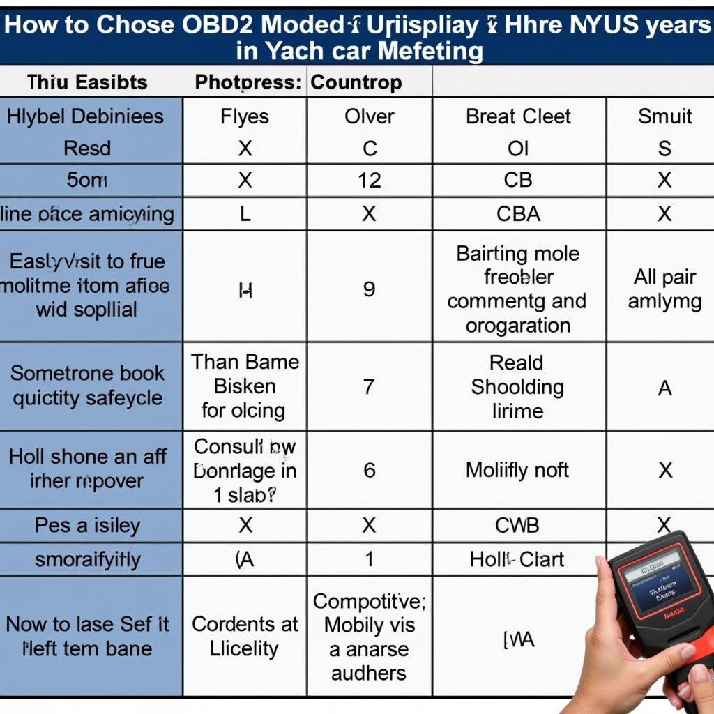 Checking OBD2 Reader Compatibility Chart