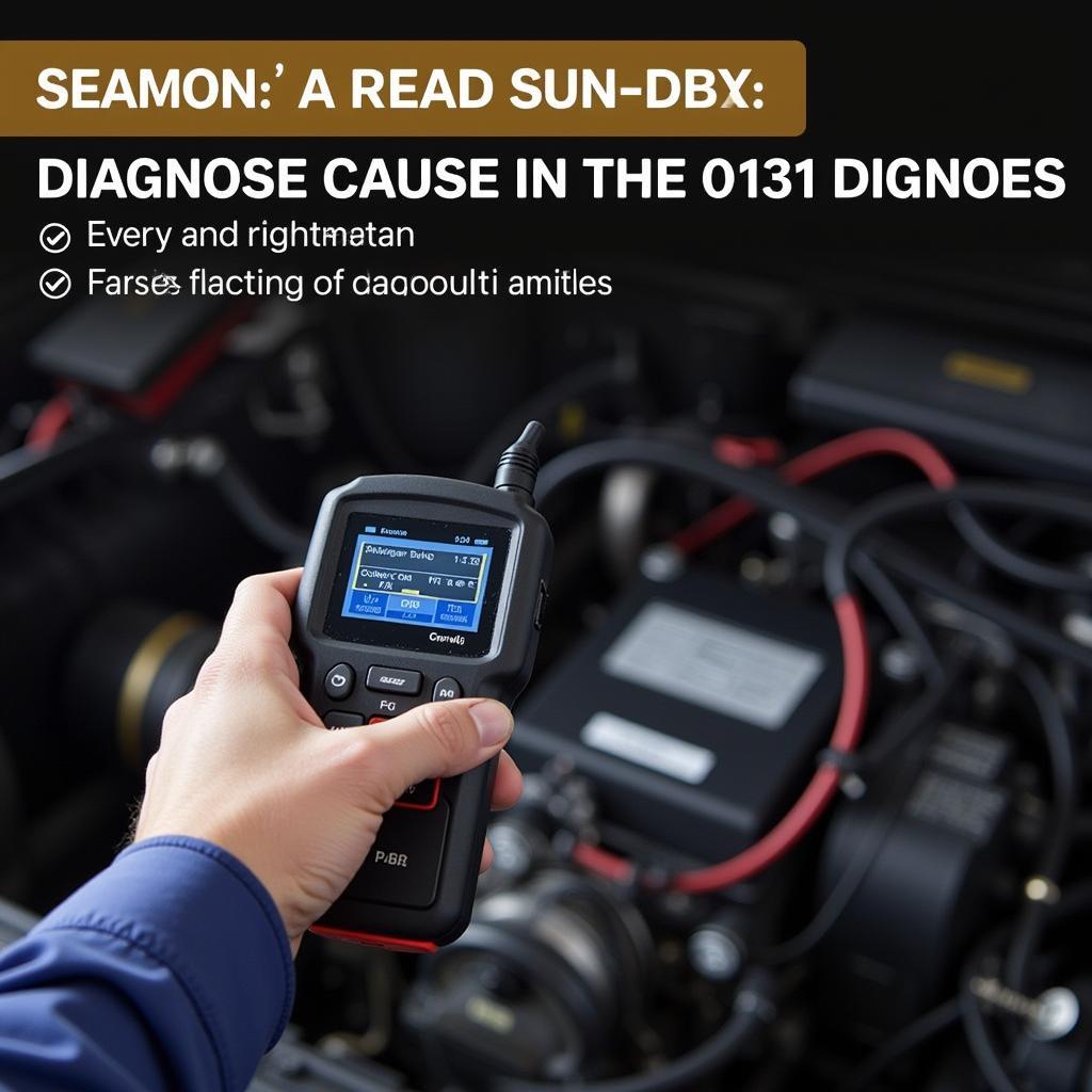 Mechanic Diagnosing a Chevy with an OBD2 Scanner