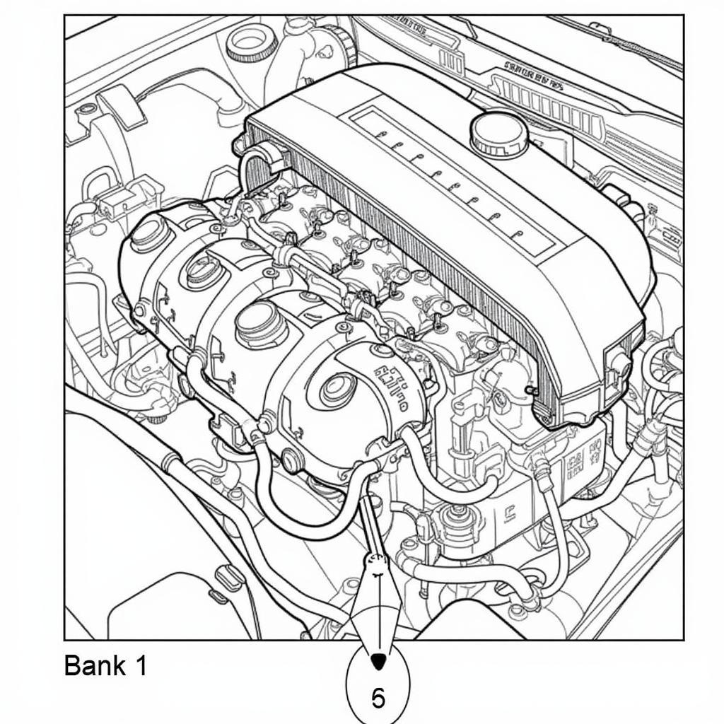 Oxygen Sensor Location in a Chevy Engine Bay