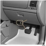 OBD2 port location in a Chrysler Dodge 2000 vehicle