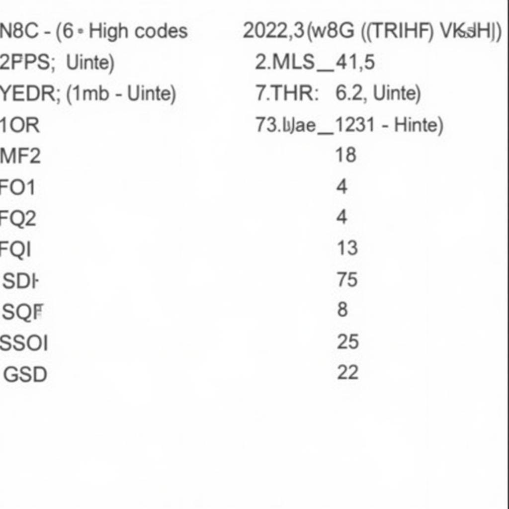 Table of Common Lexus GS300 OBD2 Codes