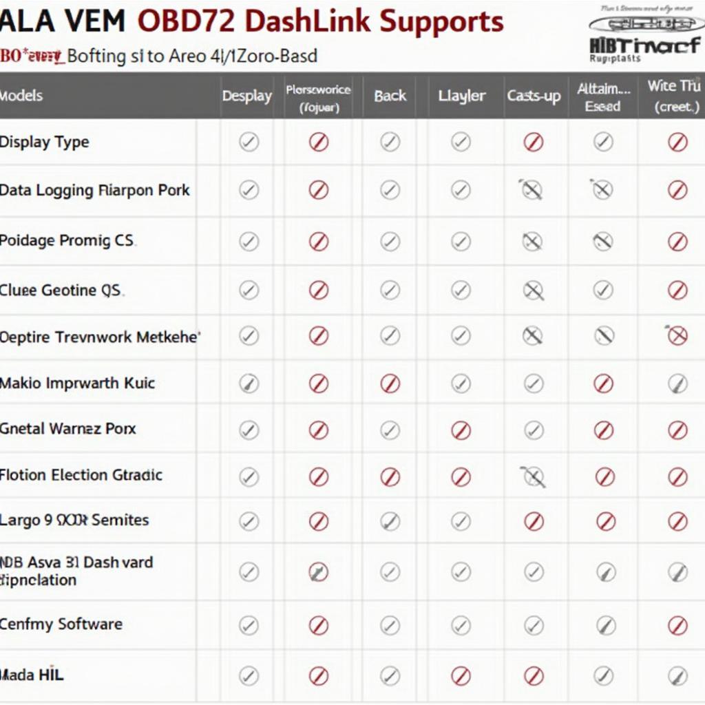 Comparing Autometer OBD2 DashLink Models: A table highlighting key features and differences.