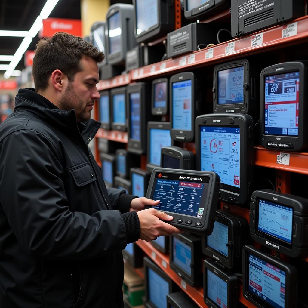 Comparing OBD2 Scanners in Store