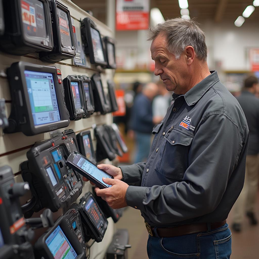 Comparing OBD2 Tablets at Harbor Freight