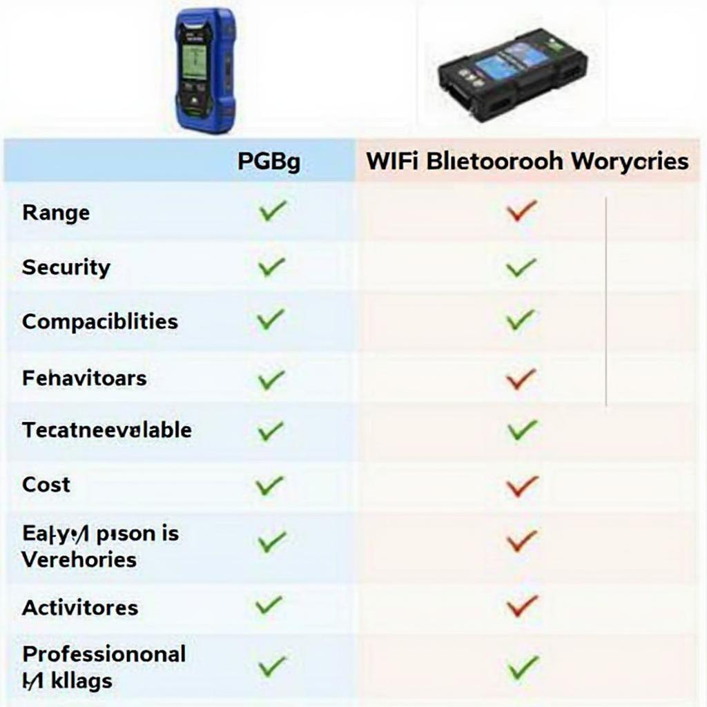 Comparison Chart: Bluetooth vs WiFi OBD2 Scanners