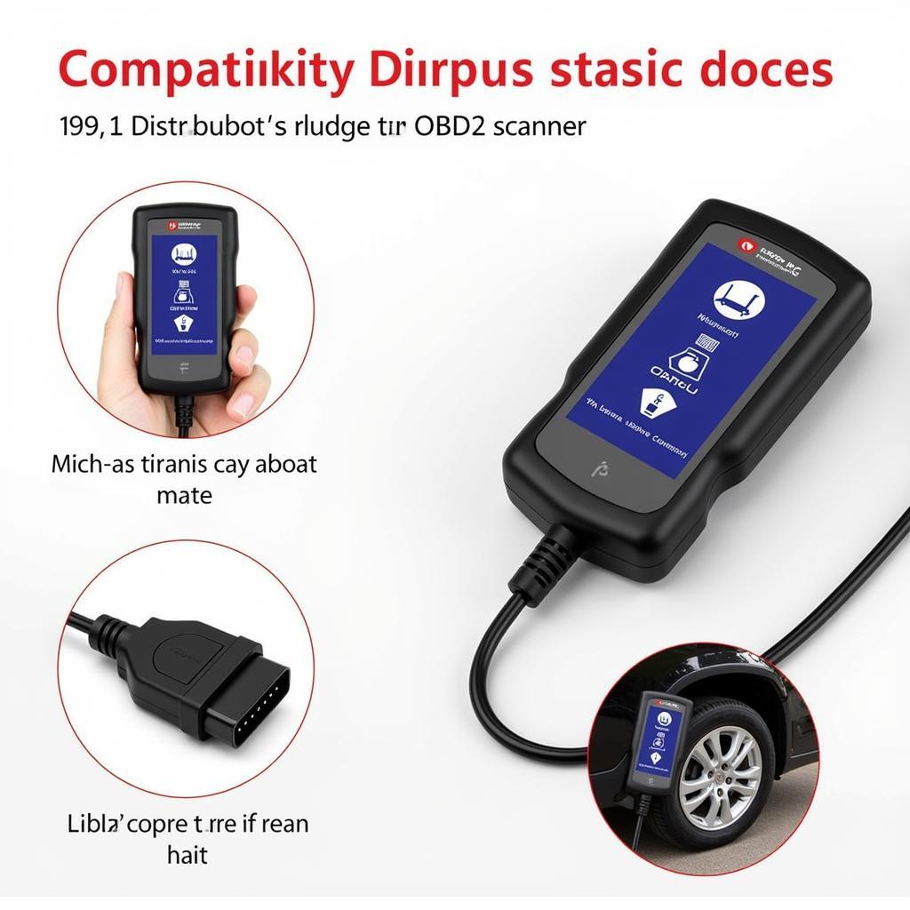 Compatible OBD2 Scanner connected to a car