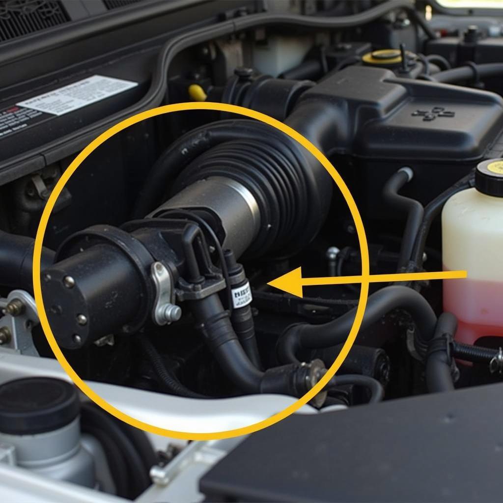 coolant temp sensor location in a car engine