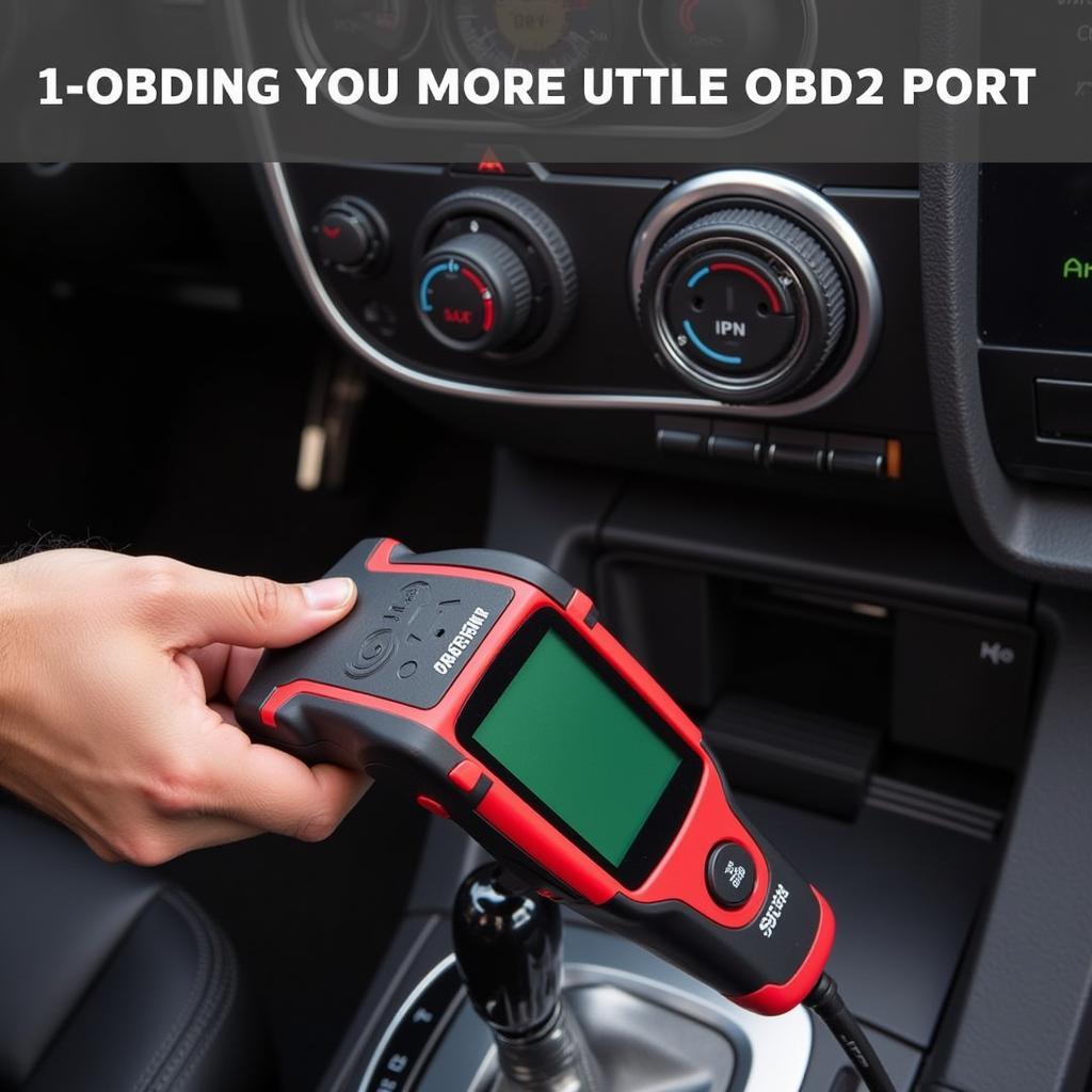 Connecting a Craftsman hand scanner OBD2 to a car's OBD2 port