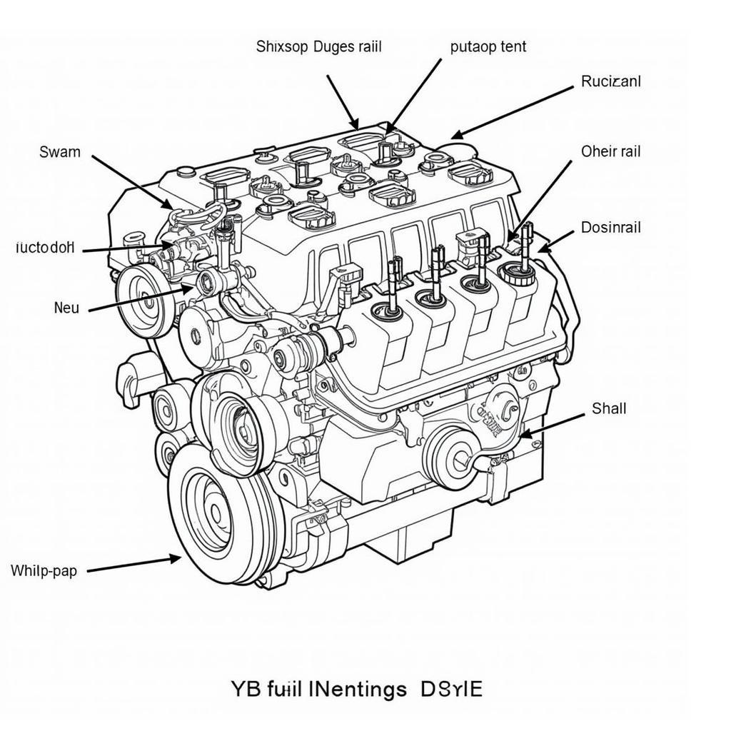 D16Y8 Engine with Fuel Injectors Highlighted