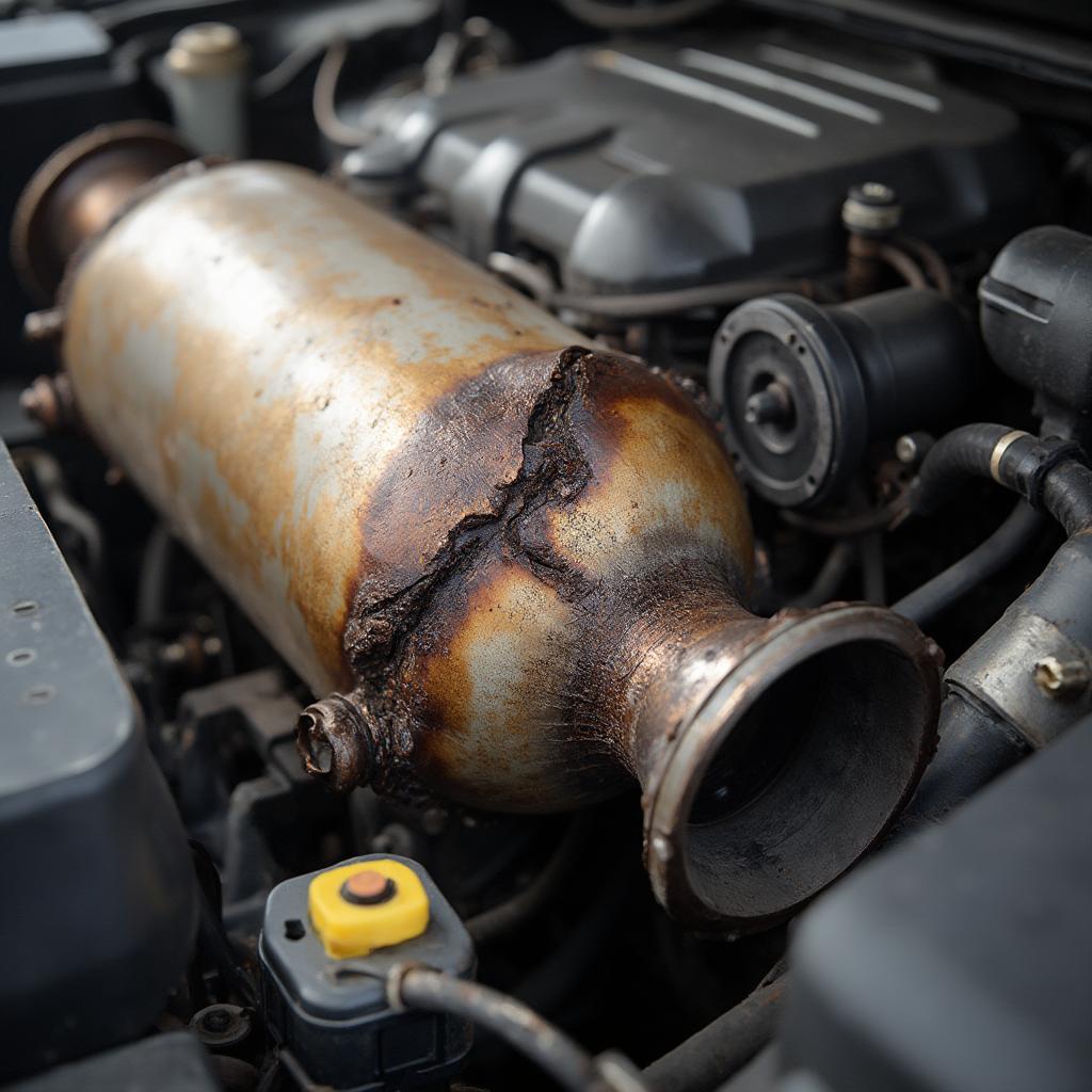 Damaged Catalytic Converter