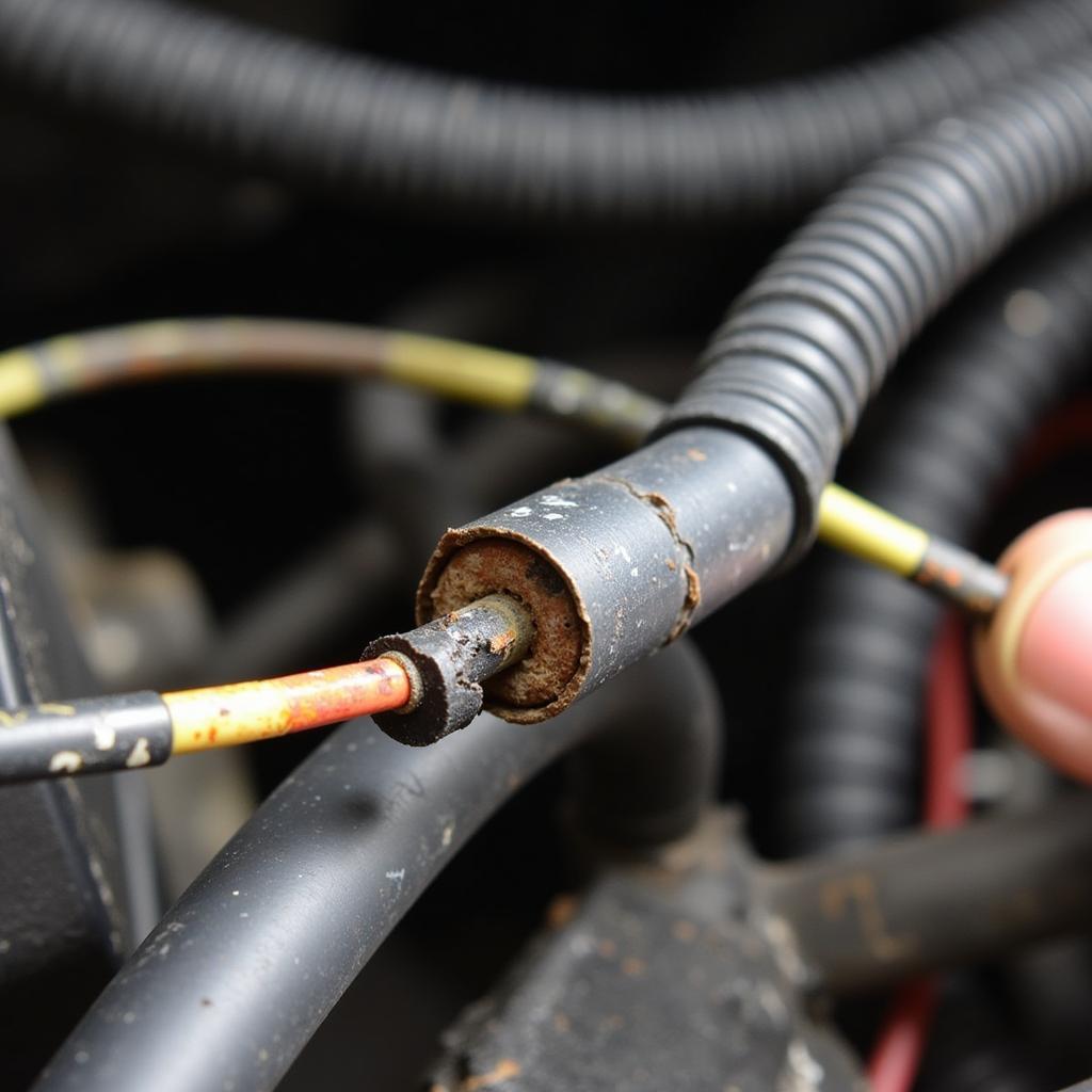 Damaged Oxygen Sensor Wiring Harness