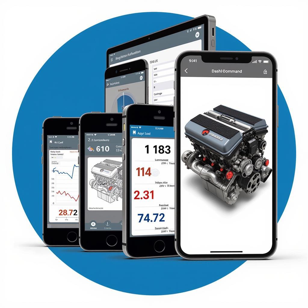 DashCommand App Displaying Engine Data