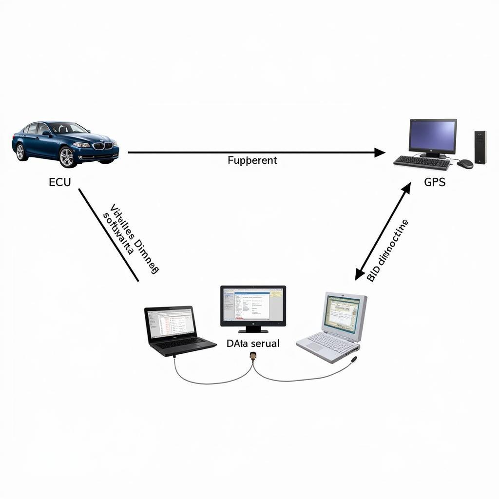 DB9 Serial RS232 OBD2 Cable Data Flow