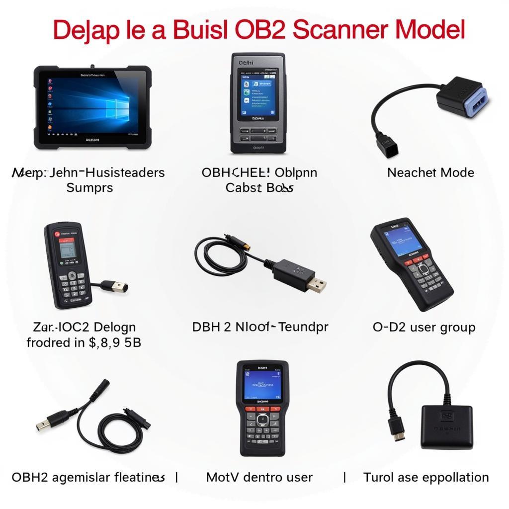 Different Delphi OBD2 Scanner Models