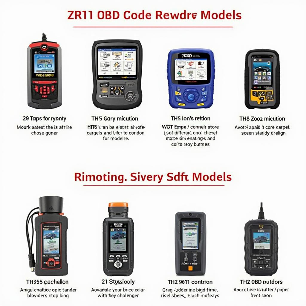 Various OBD2 Code Reader ZR11 Models