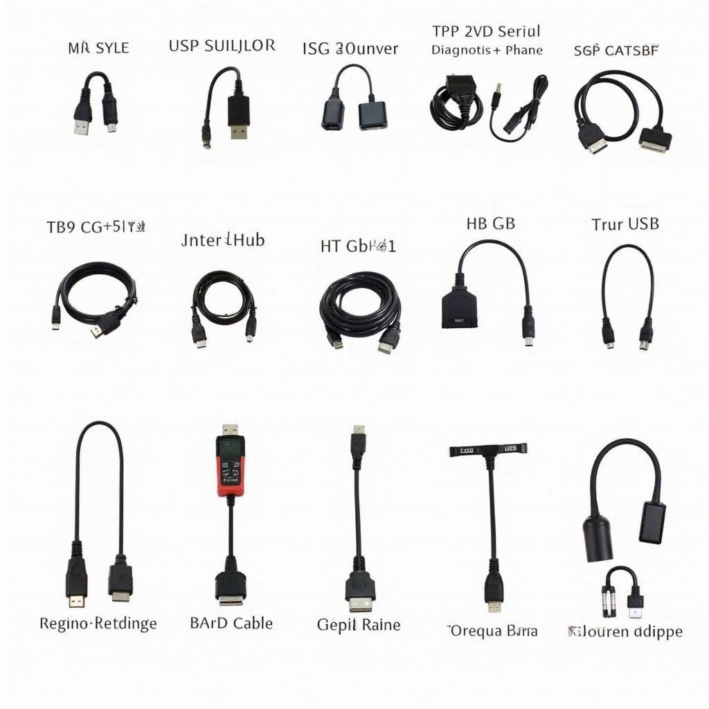 Various OBD2 Diagnostic Cables