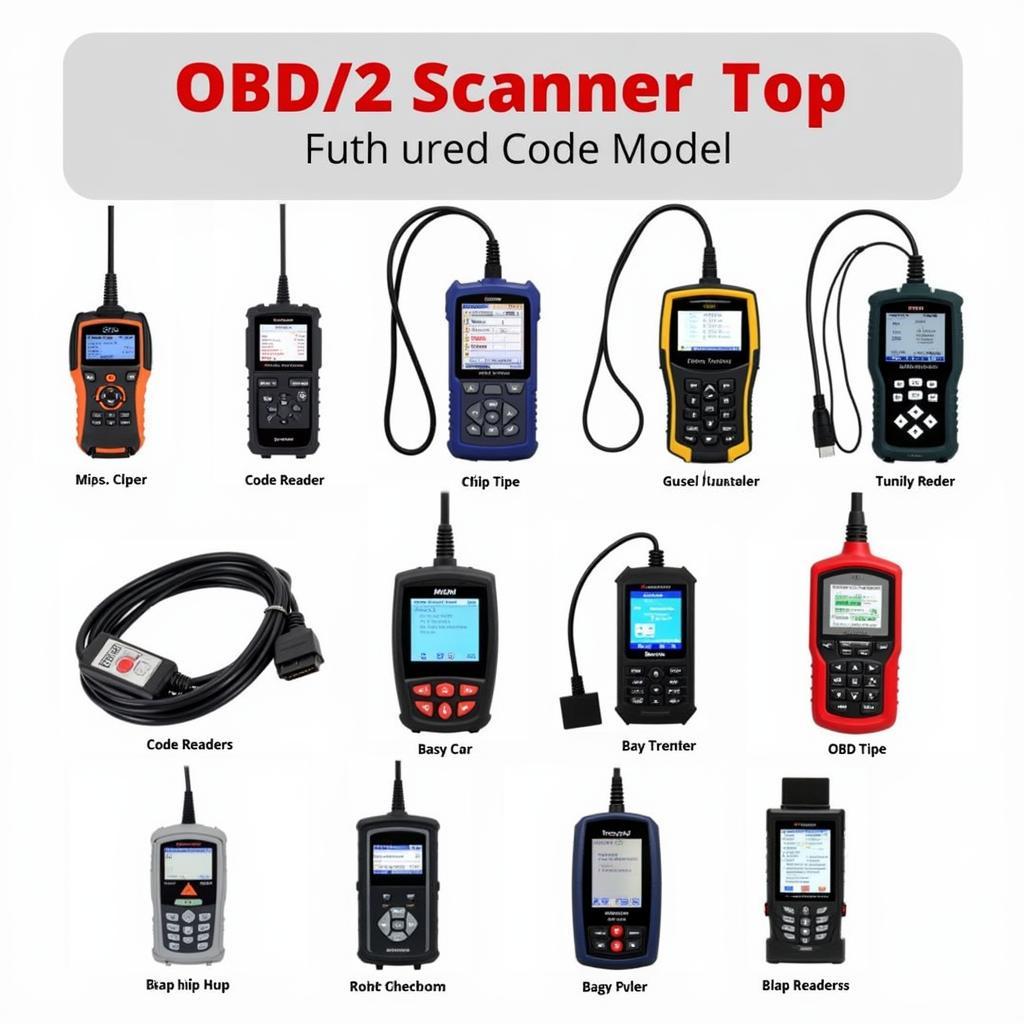 Variety of OBD2 scanners for car diagnostics