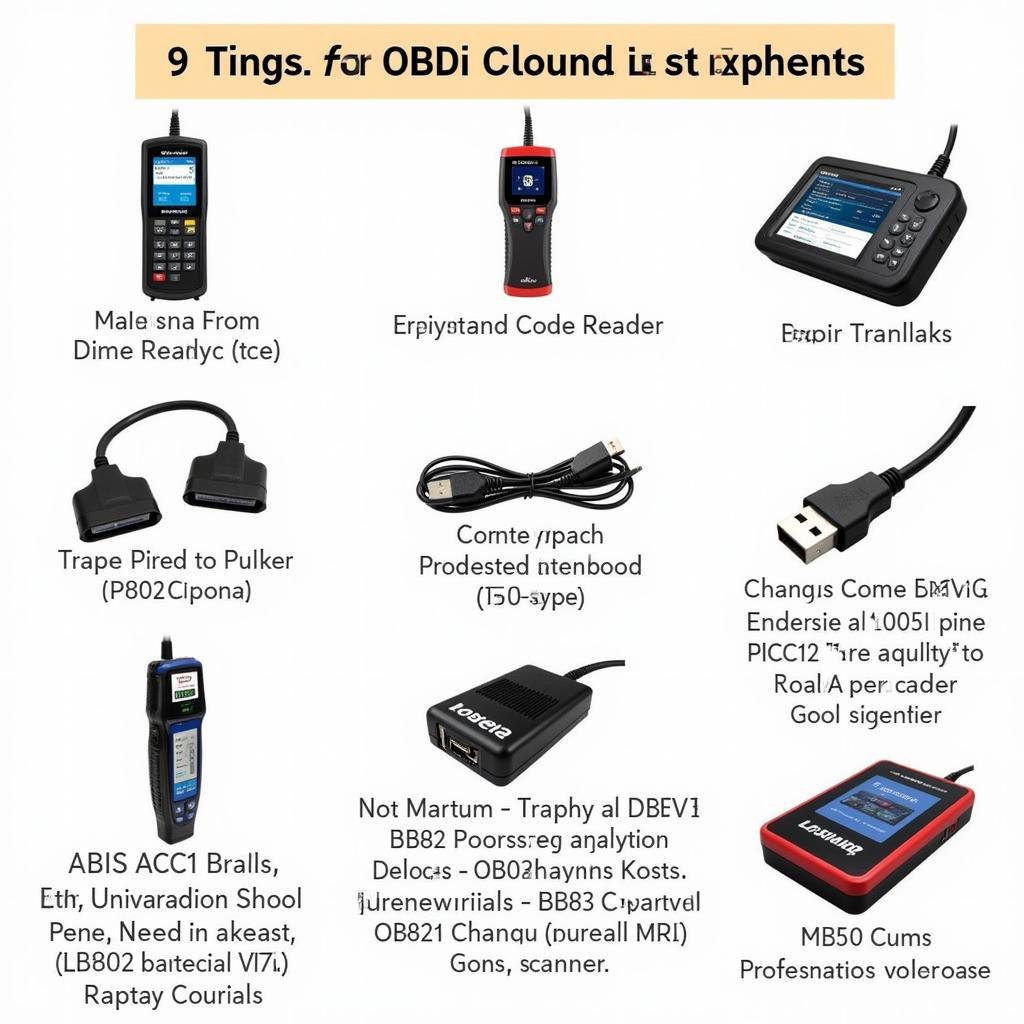 Various OBD2 scanners for Renault Scenic