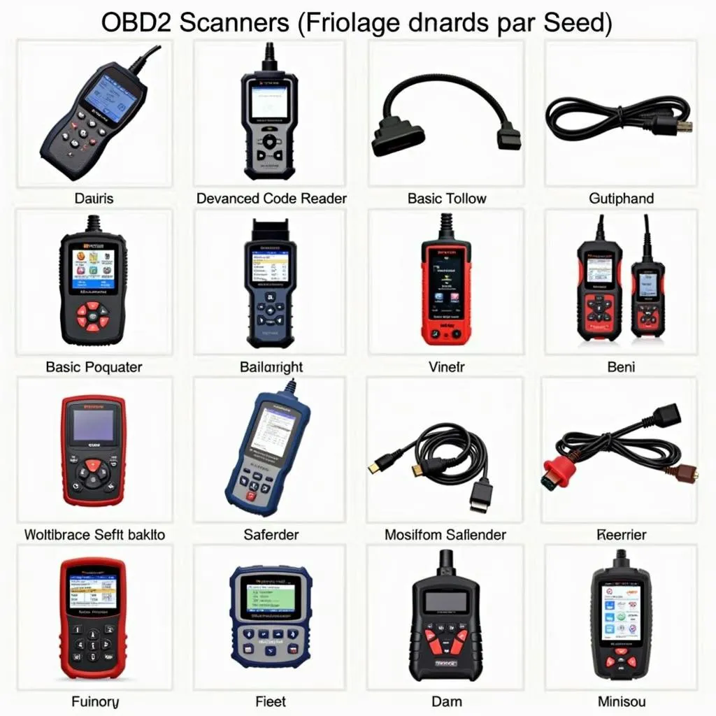 Various OBD2 scanners for diagnosing and resetting check engine lights