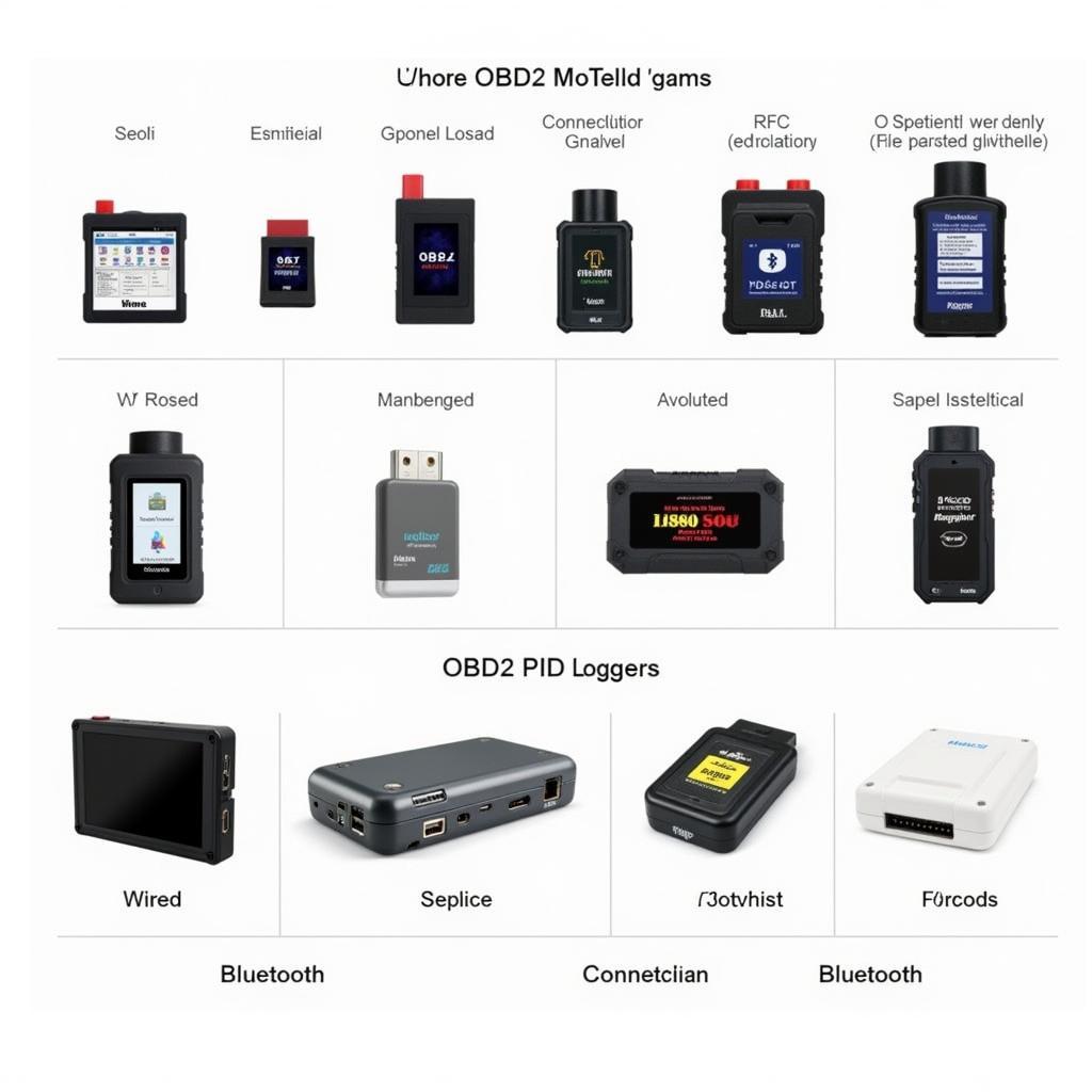 Various OBD2 PID loggers on display