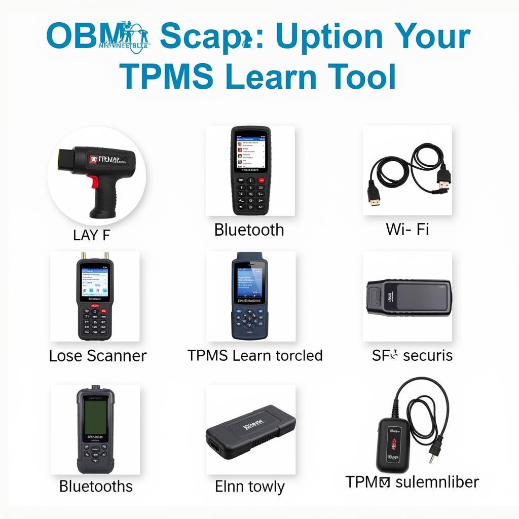 Various OBD2 scanners compatible with TPMS learn tools