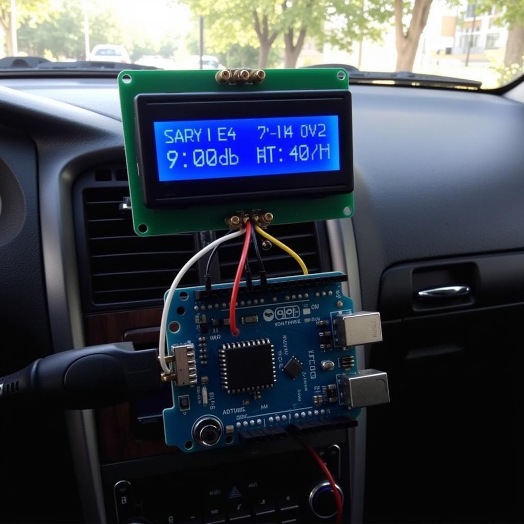 DIY Arduino OBD2 Monitor in Action