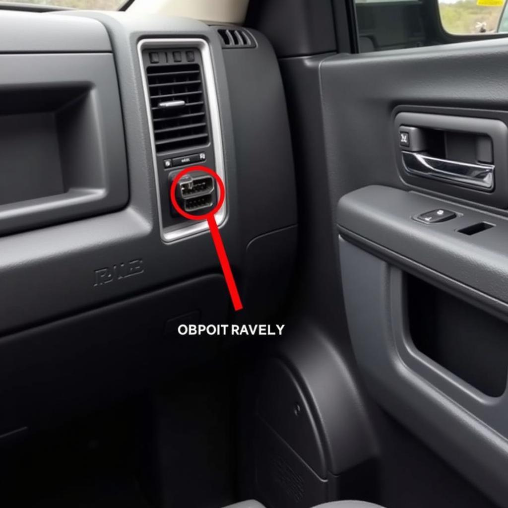 Dodge Ram OBD2 Port location