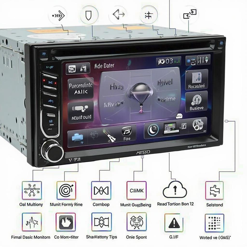 Double Din Head Unit with OBD2 Features and Connectivity Options