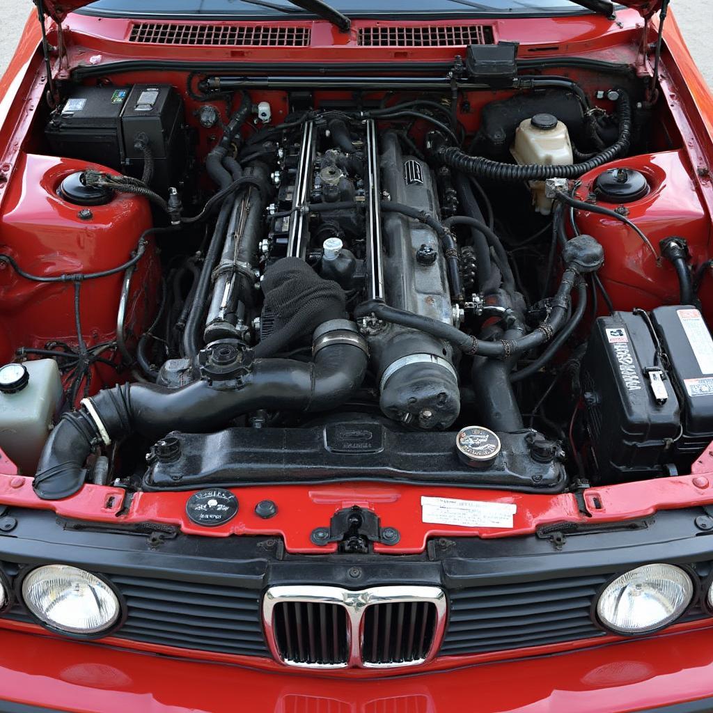 E30 S52 OBD2 Swap Engine Bay