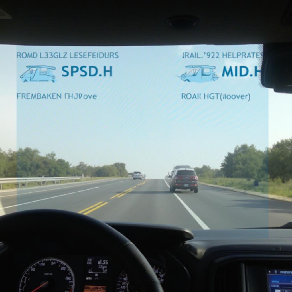 E350 HUD OBD2 Display Showing Speed and RPM