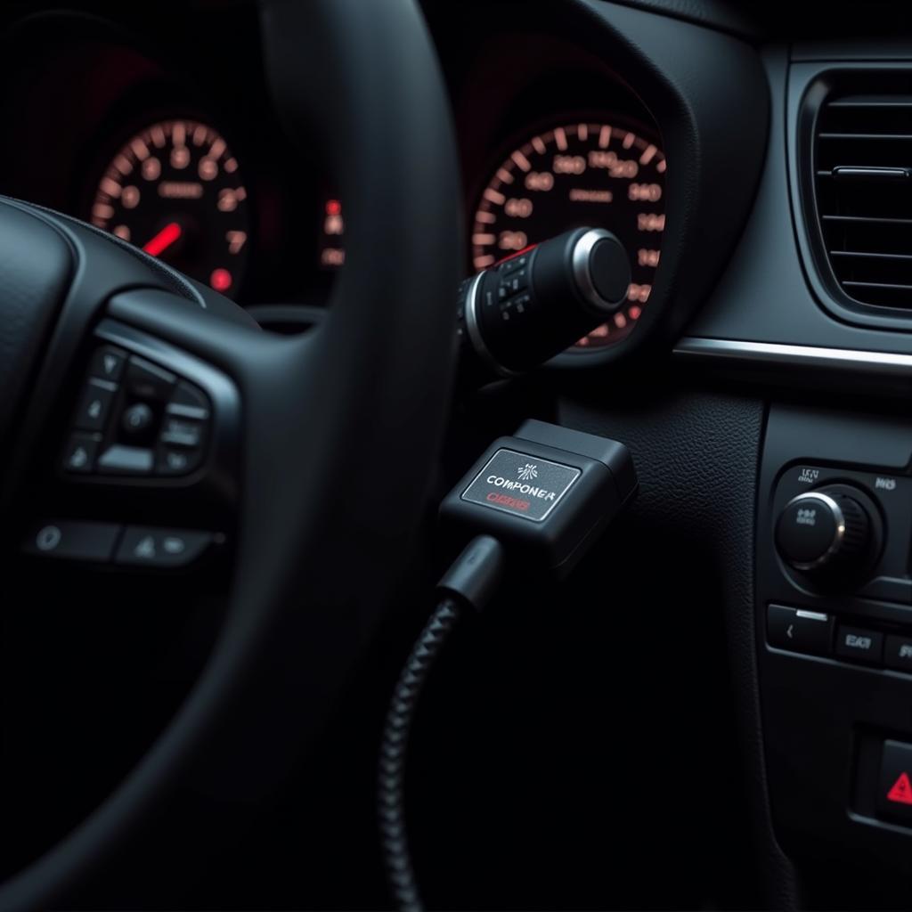 Eco OBD2 device connected to a car