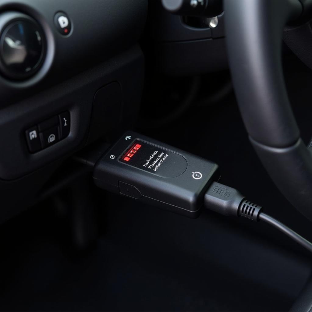 Eco OBD2 Device Connected to Car