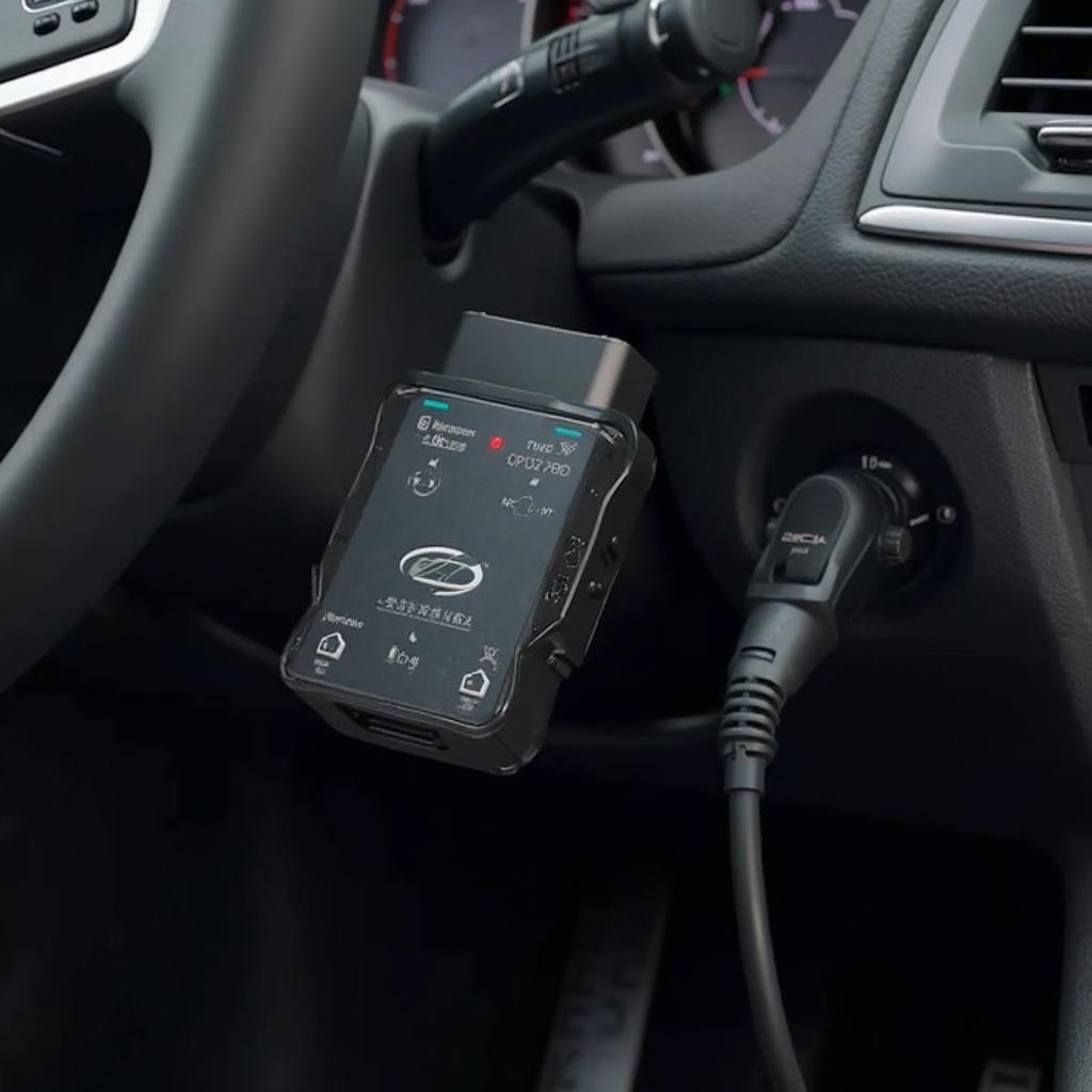 Eco OBD2 Device Installed in a Car