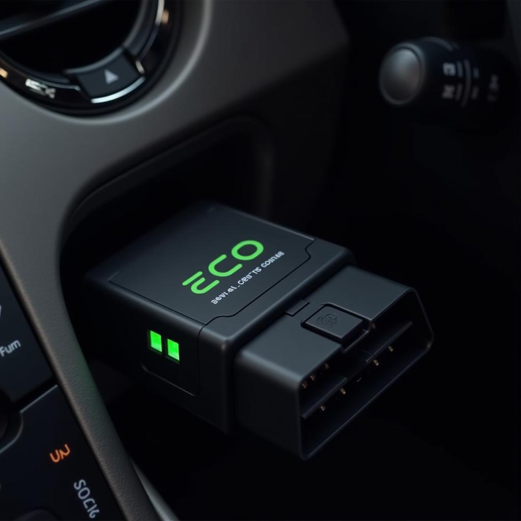 Eco OBD2 Device Plugged In