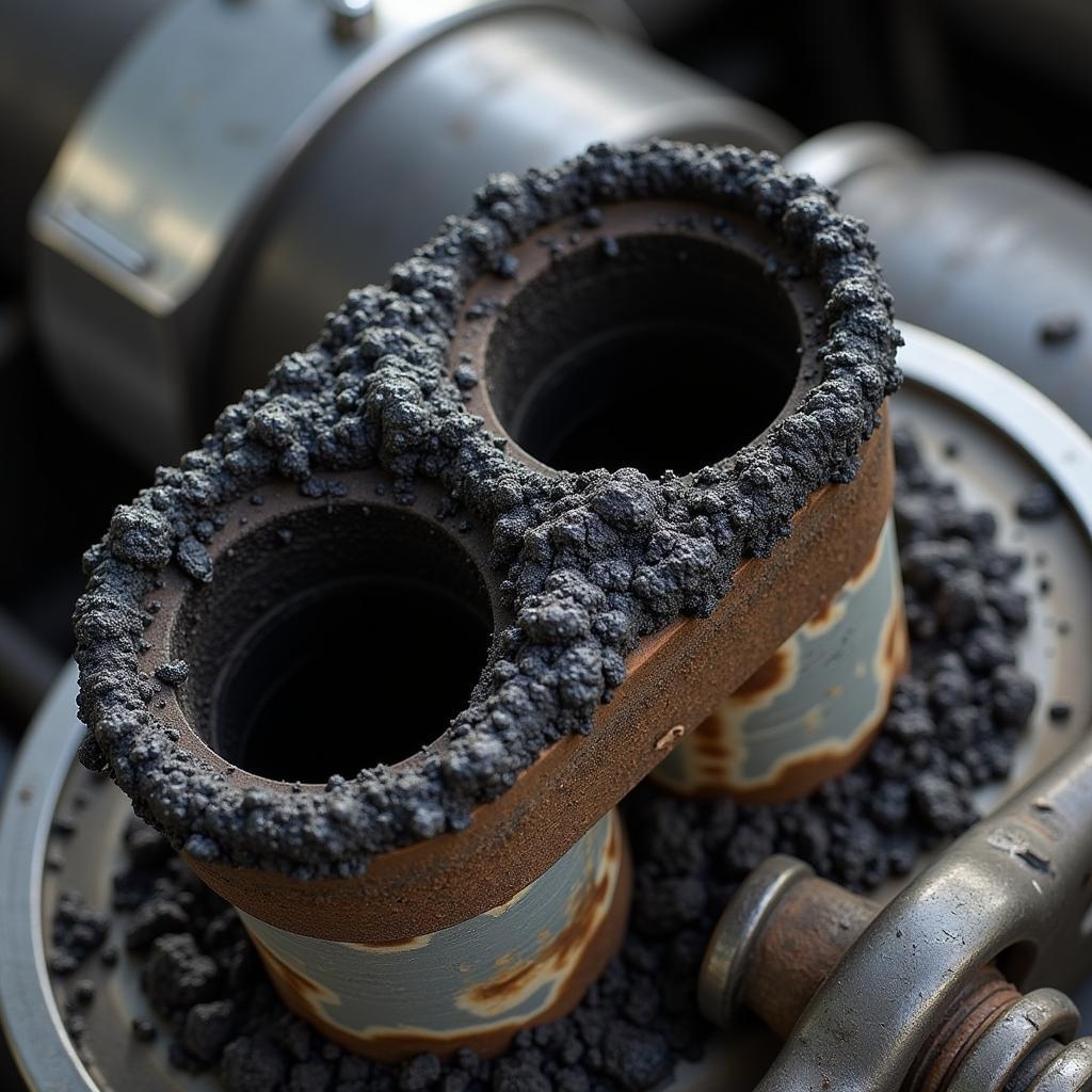 Clogged EGR Valve with Carbon Deposits