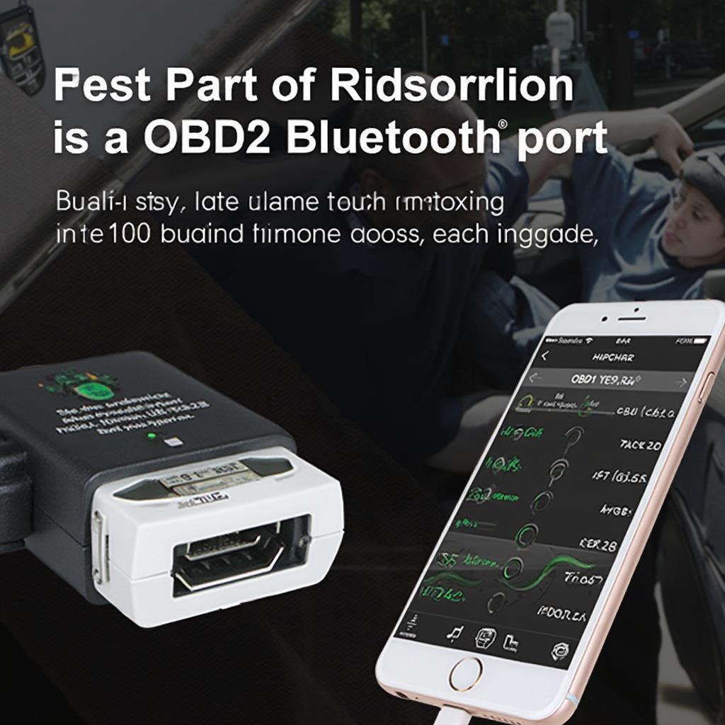 ELM OBD2 Bluetooth Scanner Connected to Car