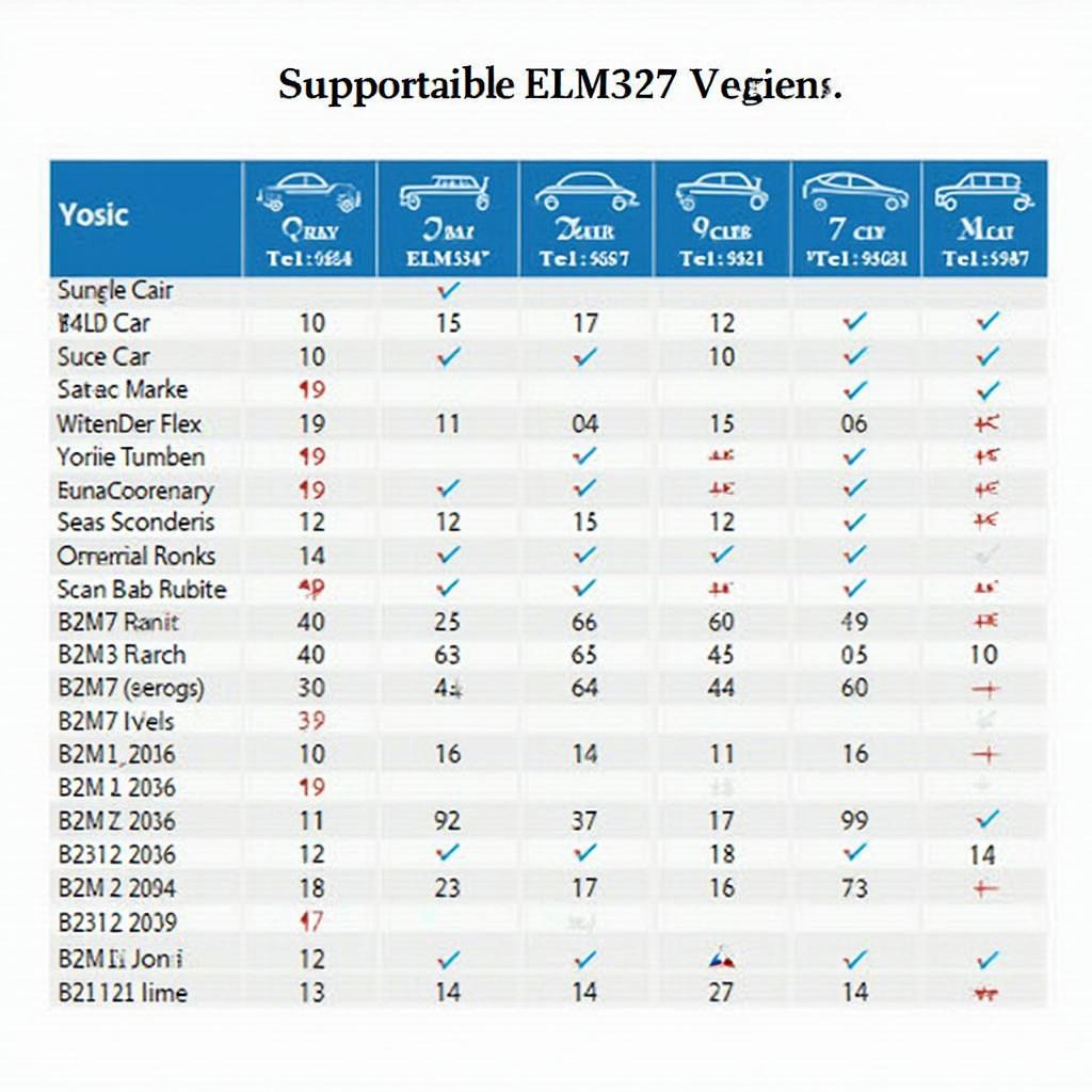 ELM327 Compatibility Chart