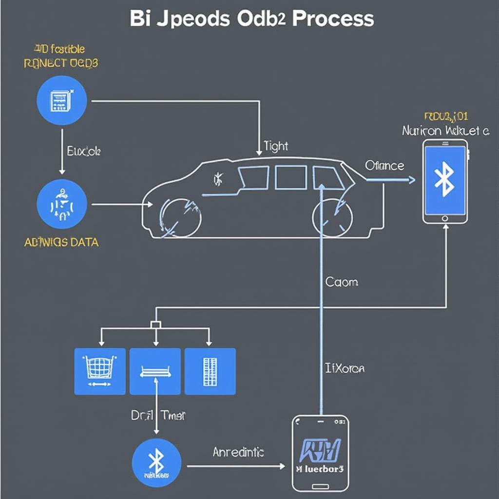 Data flow diagram of ELM327 OBD2 adapter