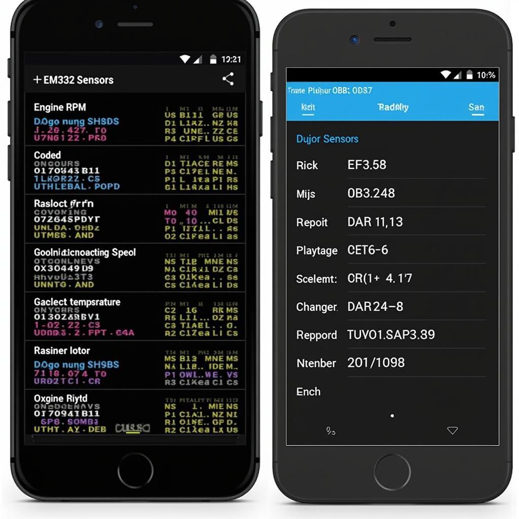 ELM327 OBD2 Scanner Displaying Diagnostic Data