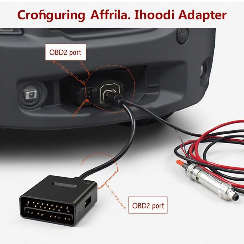 ELM327 V2.1 OBD2 Interface Connected to a Car's OBD2 Port